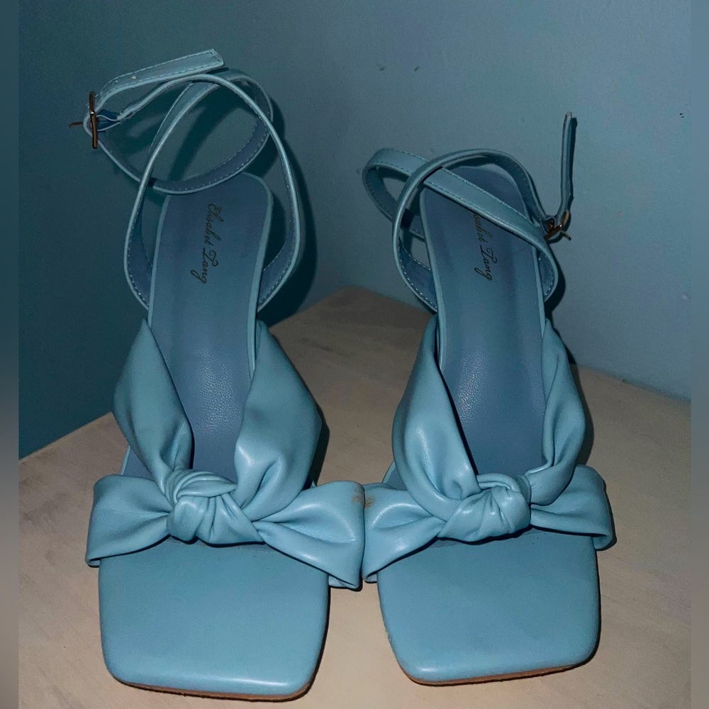 Elisabet Lang light blue heels, size 7.